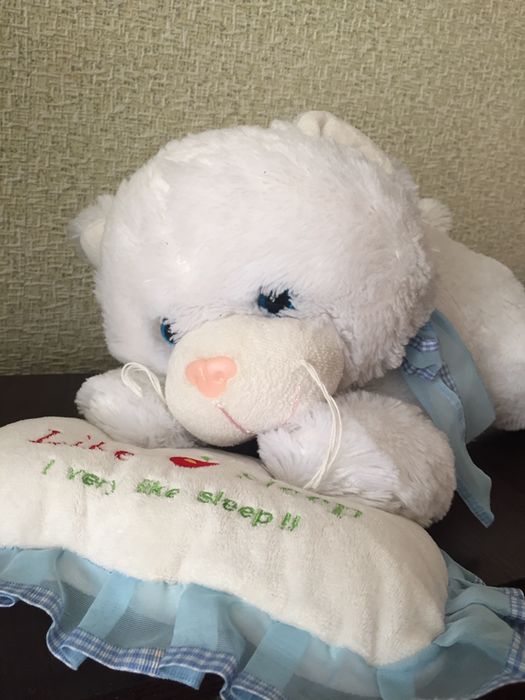 мягкий рюкзак, белая собачка