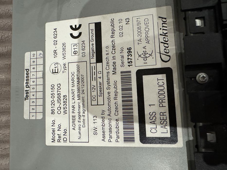 Радио за toyota avensis t27