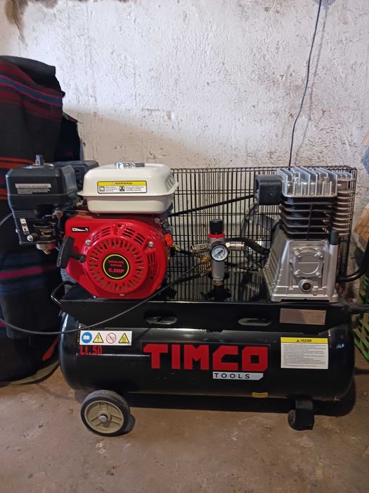 Бензинов компресор Timco 5.5HP, 50L – ЧИСТО НОВ