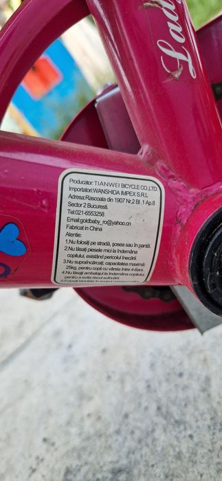 Bicicleta fete 3-5 ani