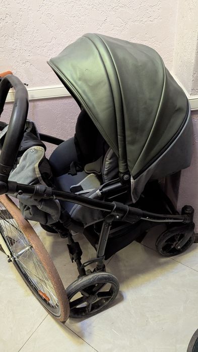 Коляска универсальная 2 в 1 Tutis Novo, зеленый, серый