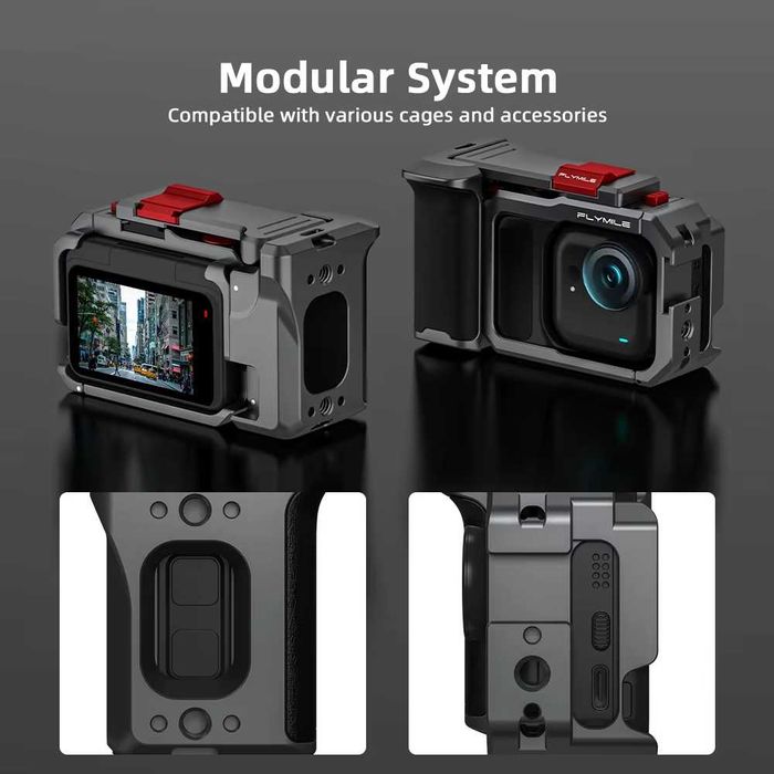 Carcasa metalica Flymile Insta360 GO UItra - kit stil aparat foto