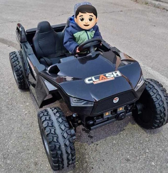 UTV electric pt copii Buggy Autokids 450W 24V 4x4 (sx1928-fast) Negru