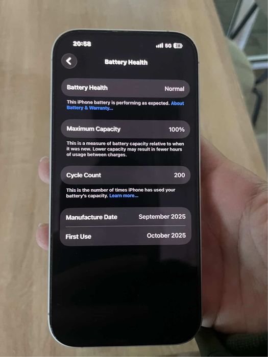 Iphone 17 white 256gb 100% капацитет