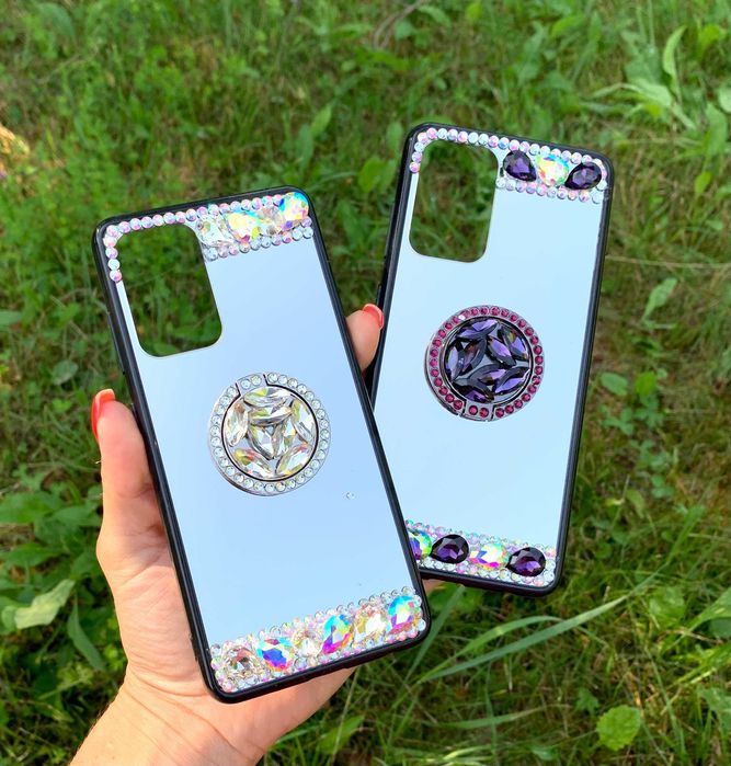 Husa oglinda cu inel + pietricele Samsung Galaxy A32 , A52, A52s , A72