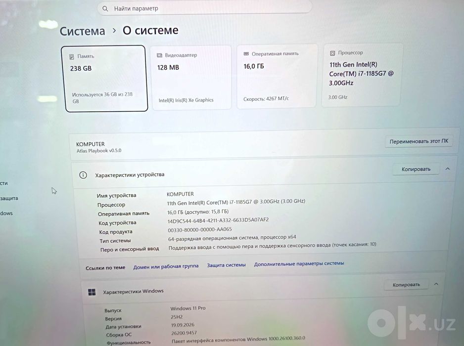 Microsoft Surface Laptop 4  core i7 11-th sensor