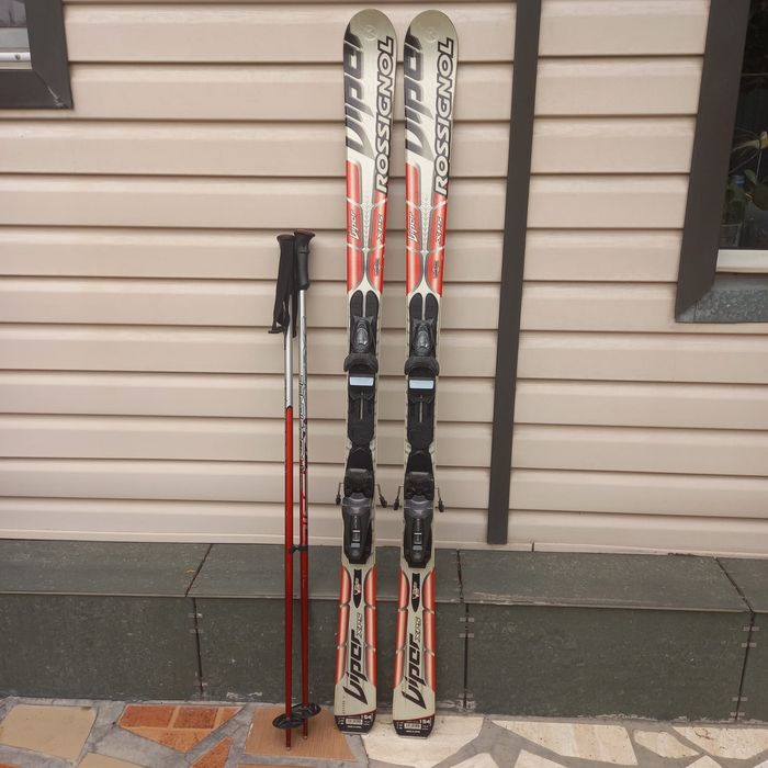 Лыжи производство Франция  и палки