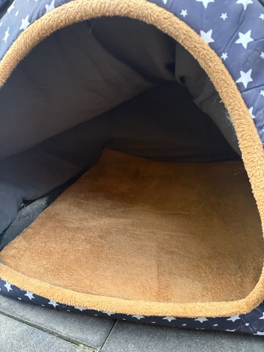 Cusca catel mare textil + saltea pentru catel