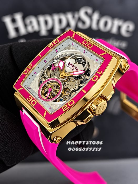 INVICTA Diablo Pink/Gold automatic 52 mm, Инвикта нов мъжки часовник