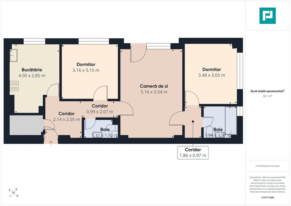 Apartament cu 3 camere, în orașul Sebiș, Arad