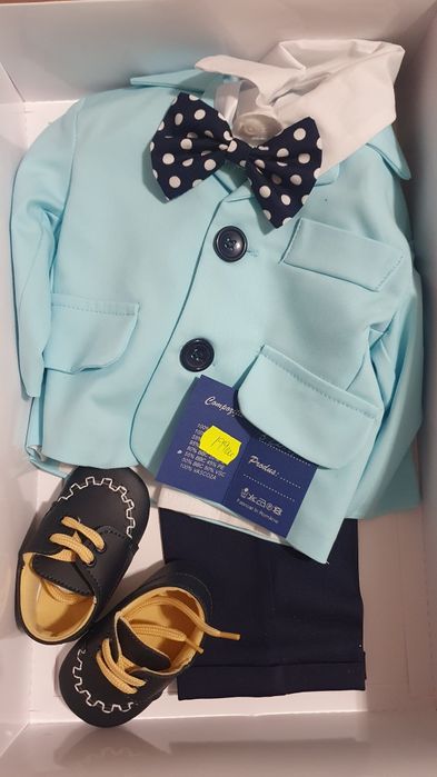 Costum de botez baiat 1-3 luni nou