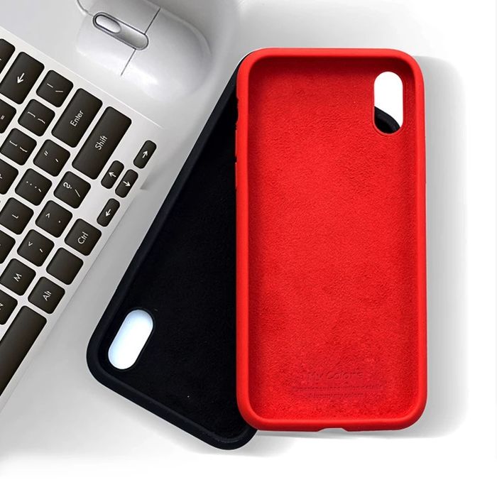 Husa silicon antisoc cu microfibra compatibil Iphone X ; Xs Max ; Xr