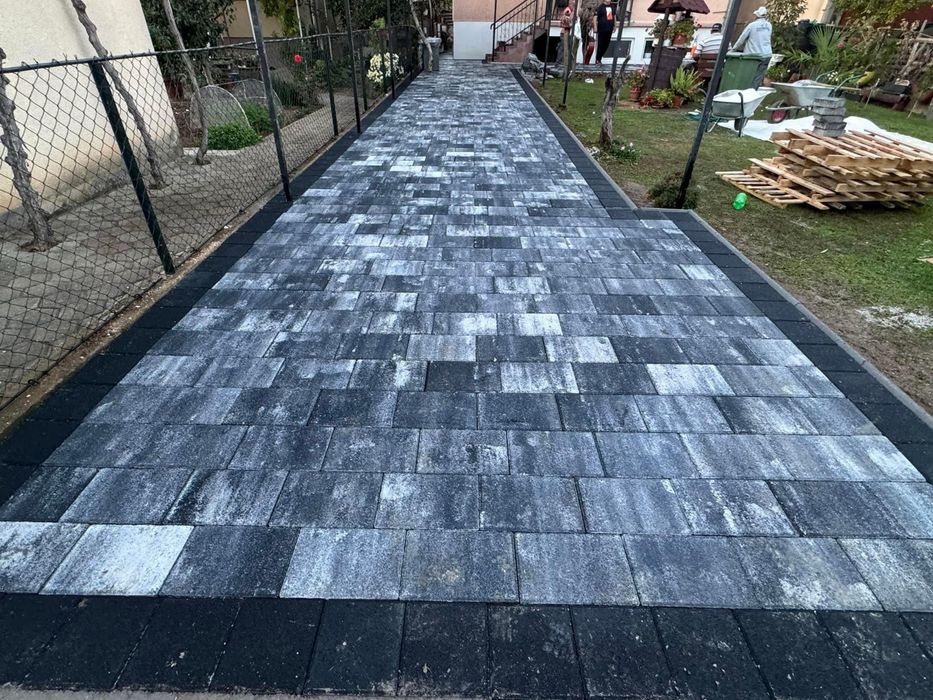 Редене на павета,бордюри,вертикална планировка бехатон унипаваж