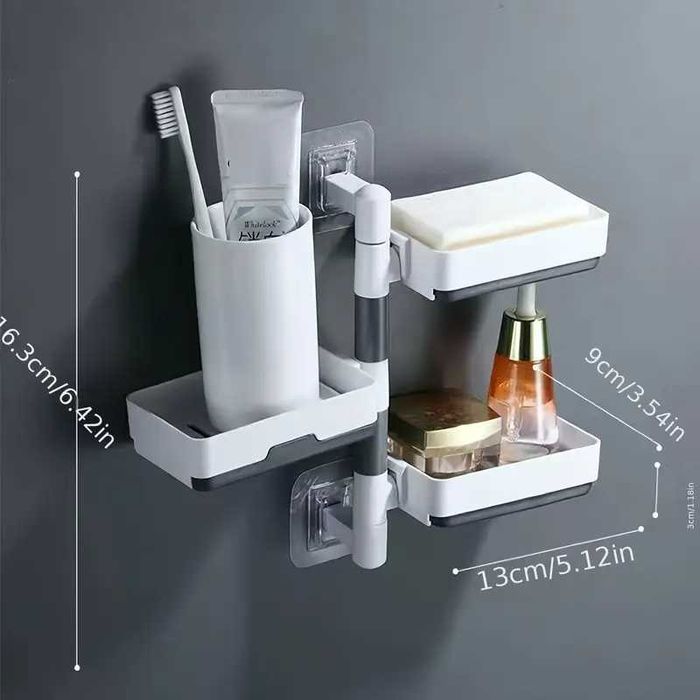 Стенен Въртящ се 3 и 4-етажен Органайзер за Баня