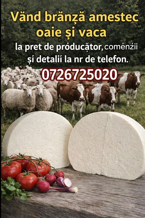 Vând brânză amestec oaie vaca