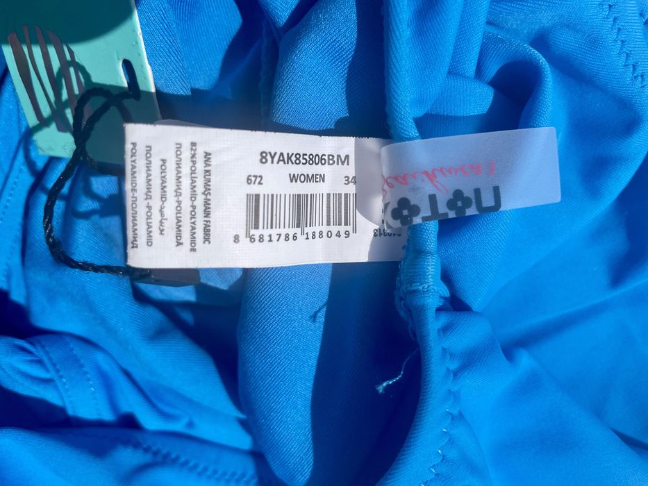 Costum de baie intreg simplu albastru Marime XS/34