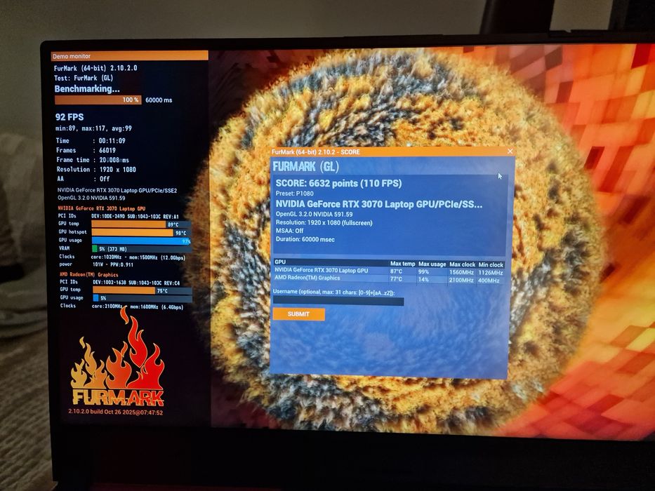 Asus rog rtx 3070, ryzen 9 5900hx, 32gb ram, 1.5tb ssd