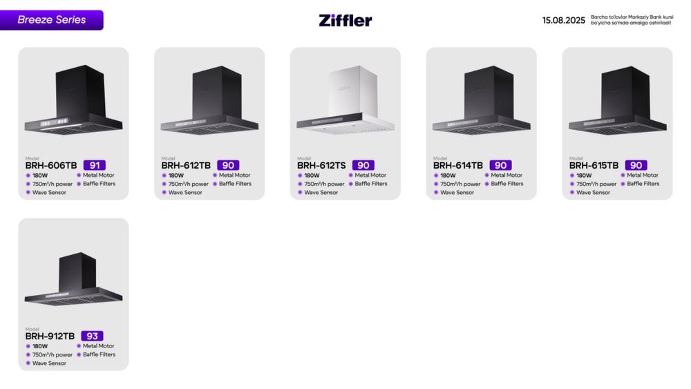 Вытяжка ZIFFLER New модель: AH-T607SS