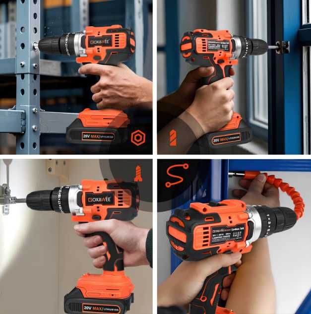 Masina Gaurit si Insurubat2 Acumulatori 20V Li-Ion 38Nm 28 Accesorii