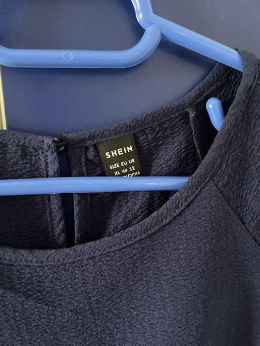 Rochie albastra si roz Shein