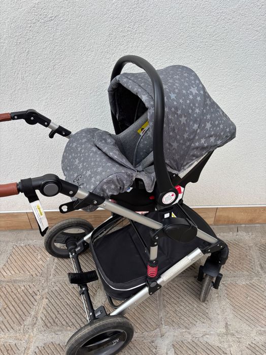 Комбинирана бебешка количка 3в1 Moni gala premium, stars