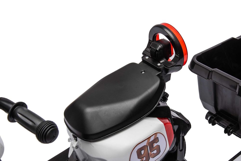 Scuter electric cu remorca, telecomanda Kinderauto BJBTK3 2x 35W White