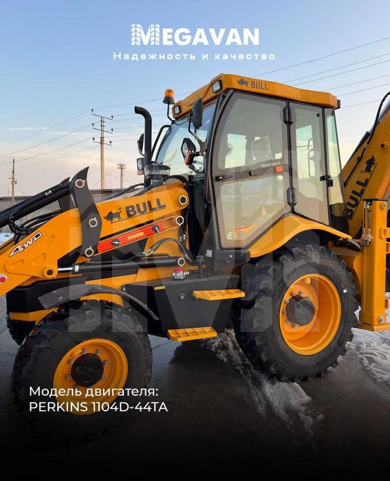 Новый экскаватор погрузчик BULL HD100 с телес.стрелой xcmg ekskavator