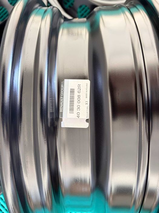 Jante metalice otel tabla R15 Dacia Sandero Logan Mcv Renault Clio 4 Twingo Micra noi originale Renault 4x100 60.1mm