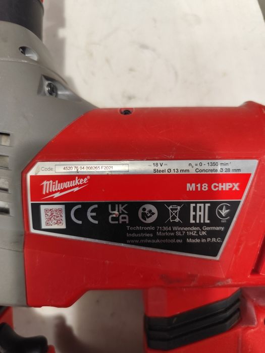 Акумулаторен перфоратор Милуоки 4J Milwaukee M18 CHPX прахоуловител