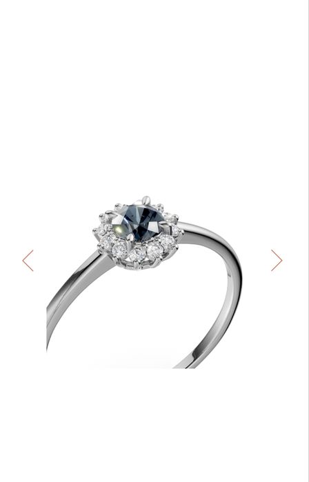 Inel din aur alb cu topaz blue london de 0.1 ct si diamante de 0.1 ct