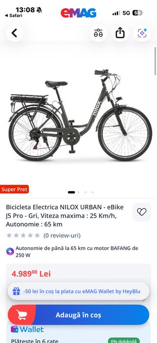Bicicleta electrica nilox j5 pro