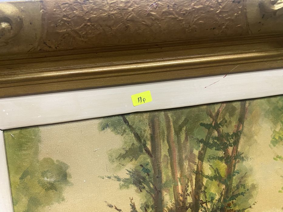 Маслена картина пейзаж рамка барок Германия 1946