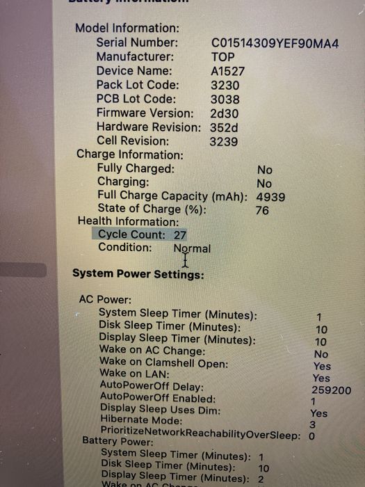 MacBook 12' 2016, baterie noua