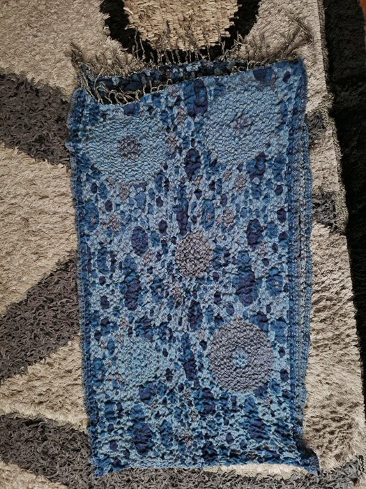 Eșarfă grosuță albastră