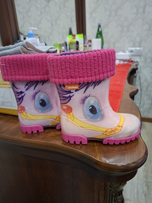 Новые Детские Польские резиновые сапожки