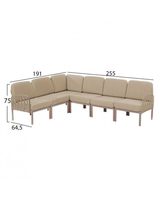 Градински сет диван с масичка метални