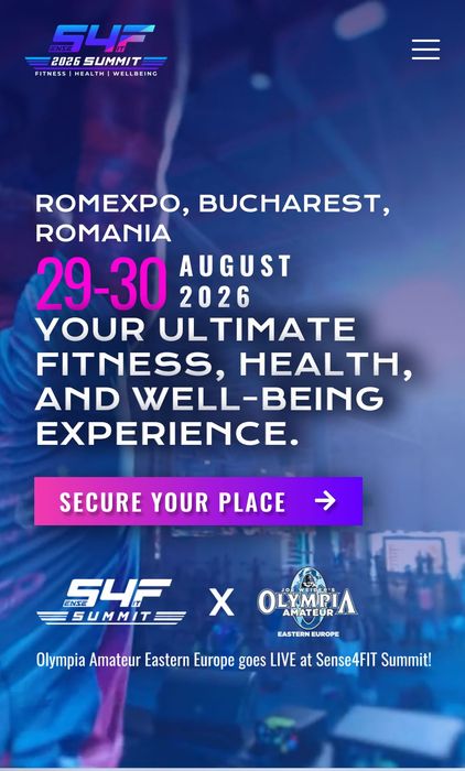 Bilet Sense4Fit Summit, GA, Romexpo 29-30 aug - 2 buc.