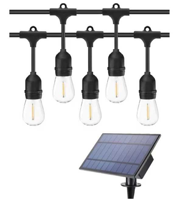 Водоустойчиви соларни лампи, 10м с дистанционно, Димиране Свързващи се