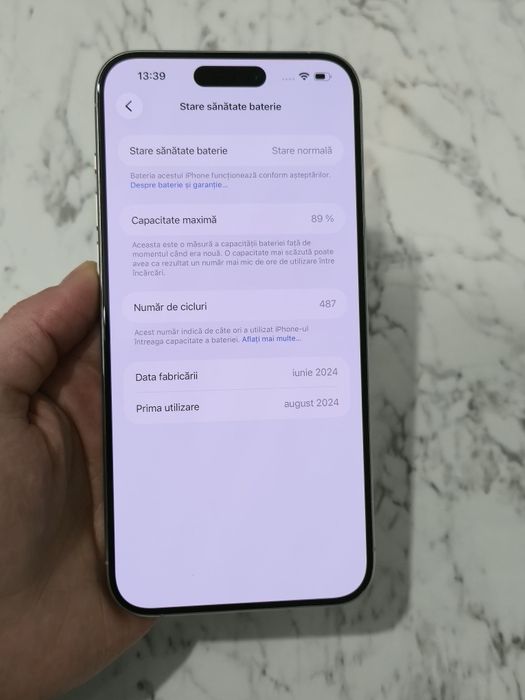 Vand/schimb iPhone 15 pro max 256gb white