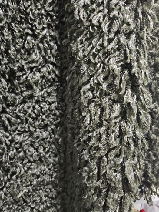 Мохнатая шуба зеленая