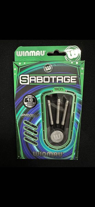 Дартс стрели Winmau 18g Soft tip 90% tungsten