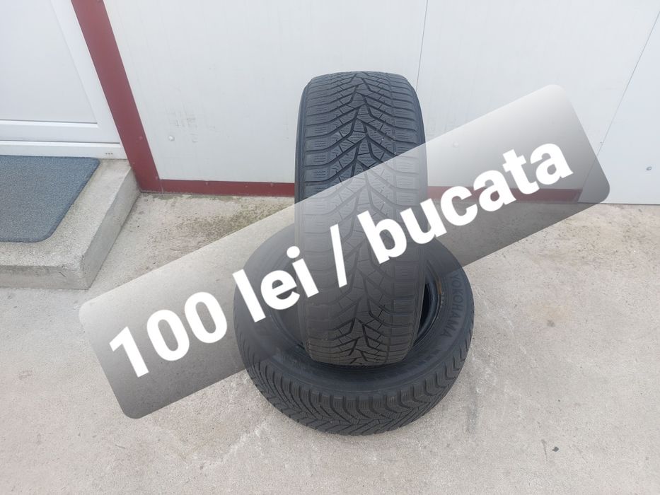 100 lei bucata! Doua anvelope M+S/IARNA 225 55 17 Yokohama