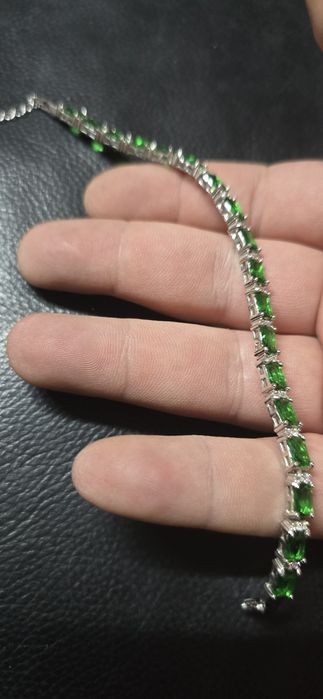 Brățară tenis argint pietre mari