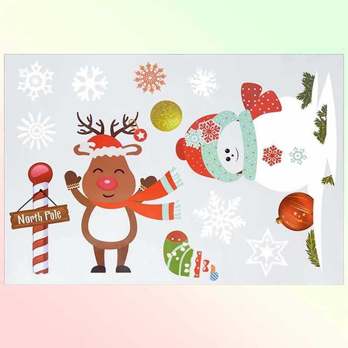 Коледни стикери за прозорци – коледни елхи