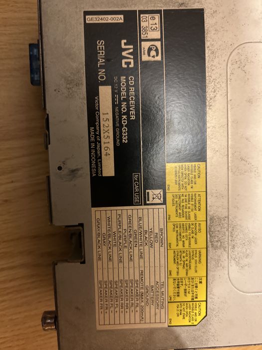 Радио JVC KD-G332