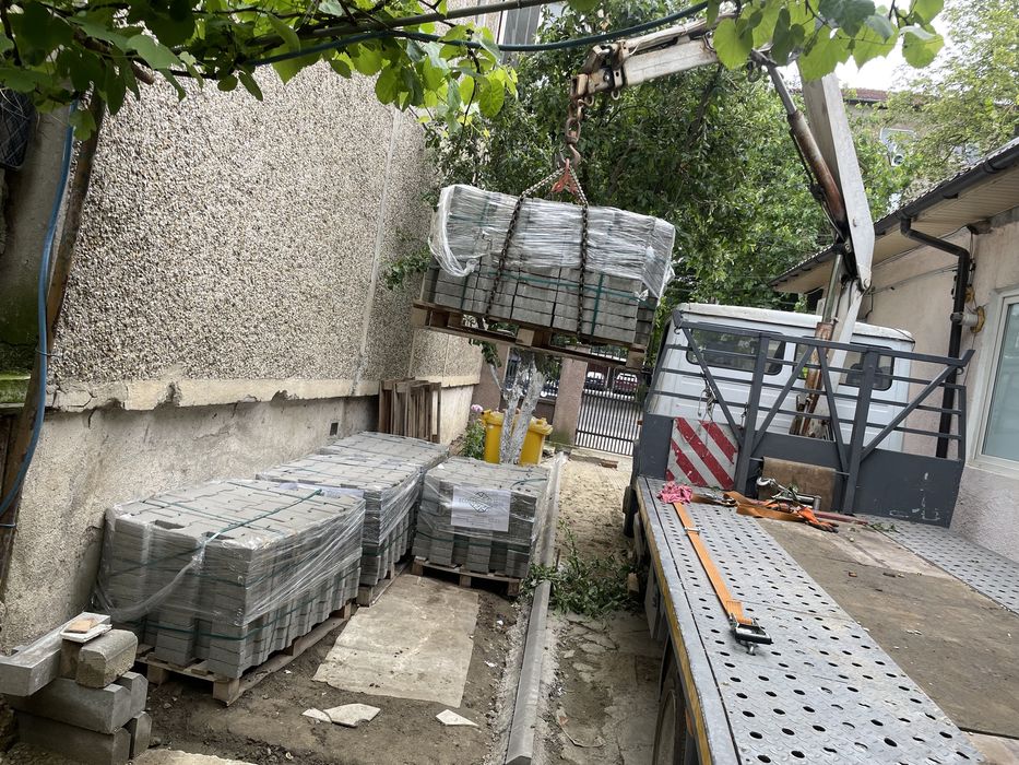 Transport  utilaje Lucrări cu Macara Hiab