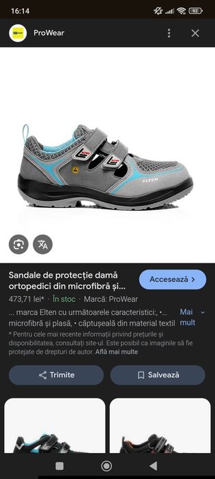 Sandale de protecție dama ortopedici Elten !