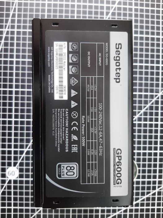 Sursa full modulara Segotep GP600G 500W certificata 80 PLUS Gold,