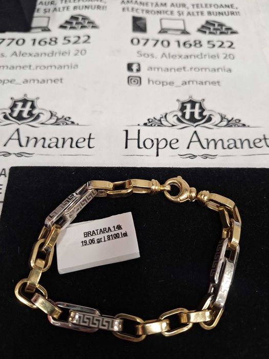 Hope Amanet P1/BRATARA AUR 14K/COD 99248/23cm