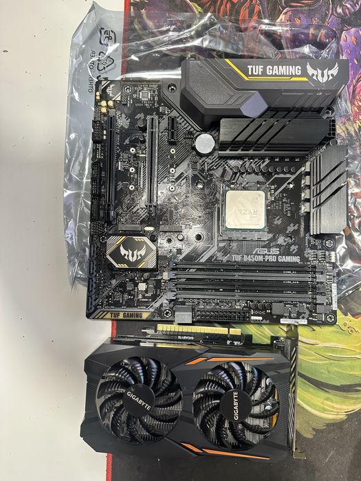 Kit AM4 — Ryzen 5 3600 + ASUS TUF B450M-Pro Gaming + GTX 1050 Ti 4GB